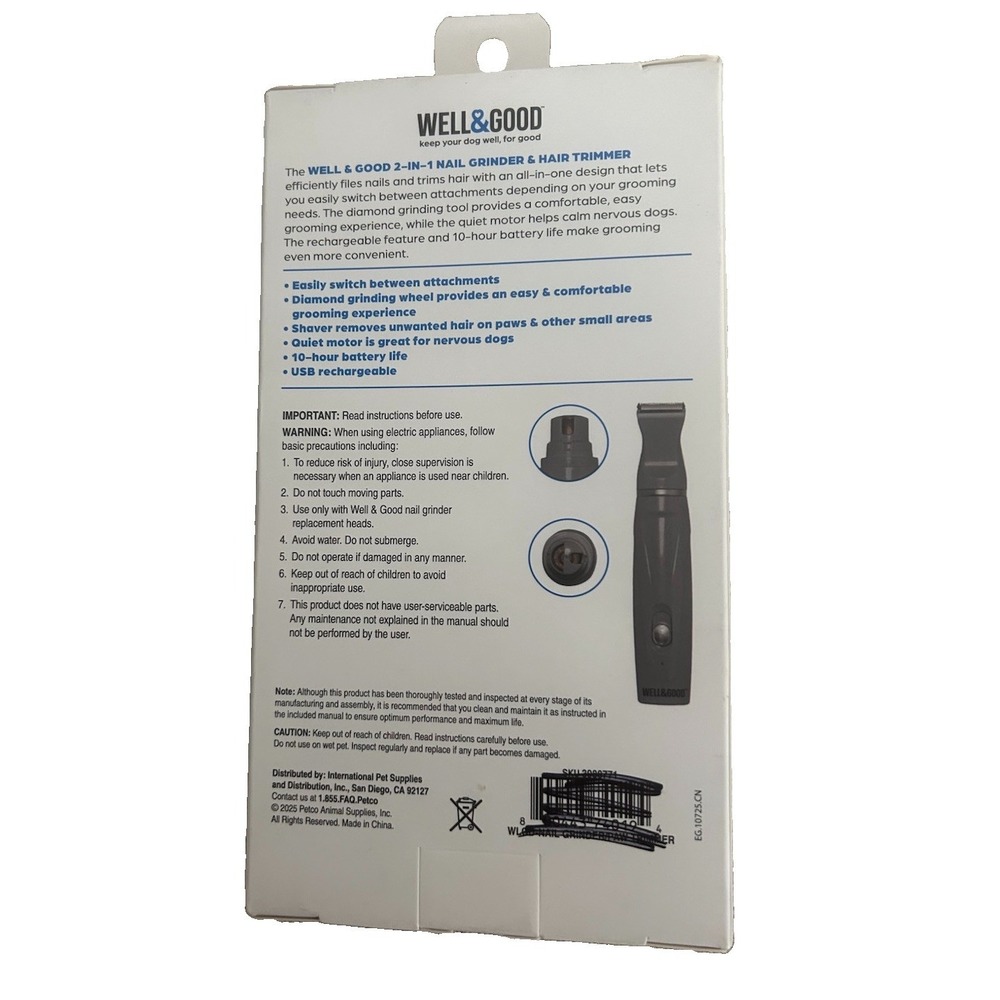 Well & Good 2-in-1 Nail Grinder & Hair Trimmer for Dogs  A-28 - Picture 2 of 3